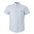 Camisa Ralph Lauren Masculina Custom fit Oxford Manga Curta Cor Azul Clara - Imagem 1