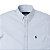 Camisa Ralph Lauren Masculina Custom fit Oxford Manga Curta Cor Azul Clara - Imagem 2