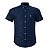 Camisa Ralph Lauren Masculina Custom fit Oxford Manga Curta Cor Marinho - Imagem 1