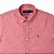 Camisa Ralph Lauren Masculina Custom Fit Linho Cor Vermelho Mescla - Imagem 2