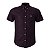 Camisa Ralph Lauren Masculina Oxford Manga Curta Cor Bordo - Imagem 1