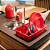 Kit Pia Completo Lixeira 4l + Dispense 500ml + Escorredor - Vermelho Uz - Imagem 6