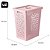 Cesto de Roupas Multiuso 55L + Cesto Interno 6L com Tampa Rosa Uz Ideal Para Banheiro e Area de Serviços - Imagem 5