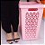 Cesto de Roupas Multiuso 55L + Cesto Interno 6L com Tampa Rosa Uz Ideal Para Banheiro e Area de Serviços - Imagem 8