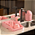 KIT Pia Completo Lixeira 4l + Dispense 500ml + Escorredor - Rosa UZ - Imagem 7