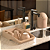 KIT Pia Completo Lixeira 4l + Dispense 500ml + Escorredor - Capuccino UZ - Imagem 6