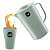 Jarra de Suco e Agua Com Tampa 2L Com 6 Copos 300ML Plástico Premium Uz - Verde Menta - Imagem 1