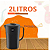 Jarra de Suco e Agua Com Tampa 2L Com 6 Copos 300ML Plástico Premium Uz - Preto - Imagem 3