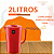 Jarra de Suco e Agua Com Tampa 2L Com 6 Copos 300ML Plástico Premium Uz - Vermelho - Imagem 3