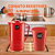 Jarra de Suco e Agua Com Tampa 1,8L Com 4 Copos 300ML Plástico Premium Uz - Vermelho - Imagem 7
