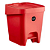 Lixeira C/pedal Cozinha/banheiro Slim Premium 8l Vermelho Uz - Imagem 1