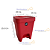 Lixeira Pedal Cozinha/banheiro Slim Premium 15l Vermelho - Uz - Imagem 5