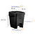 Lixeira Pedal Cozinha/banheiro Slim Premium 15l - Preto Uz - Imagem 5