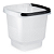 Balde Quadrado com Alça 12l Uz 	Casa Lavanderia Limpeza Designer Moderno Desenhado - Transparente - Imagem 1