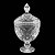 POTICHE DECORATIVO C/PE DE CRISTAL DE CHUMBO DIAMOND TRANSPARENTE 15x28cm - Imagem 2