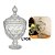 POTICHE DECORATIVO C/PE DE CRISTAL DE CHUMBO DIAMOND TRANSPARENTE 15x28cm - Imagem 1