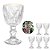 Conjunto 6 Tacas De Licor De Vidro Com Fio De Ouro Diamond 60ml Lyor - Imagem 1