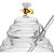 Açucareiro De Vidro Com Colher E Tampa Lovely Bee 470ml Lyor - Imagem 3