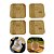 Kit 4 Porta Copos Em Bambu Natural 10x10 Para Taças Descanço de Bebidas Restaurante - Imagem 1