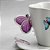 Jogo 6 Xicaras de Chá 200ml em Porcelana Borboletas Wolff Mesa Posta de Luxo - Imagem 6