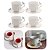 Conjunto 4 Xicaras de Chá e Café 200ml em Porcelana Birds Passaro Wolff Mesa Posta de Luxo - Imagem 1