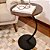 Mesa de Canto E Apoio Sofá E Cama Decorativa 60cm Redonda Luxo Marrom Estilo Industrial - Imagem 3
