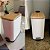 Lixeira 5 Litros Retangular em Aço Inox e Tampa de Bambu Luxo Ideal para Cozinha e Banheiro Branco - Imagem 10