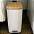 Lixeira 5 Litros Retangular em Aço Inox e Tampa de Bambu Luxo Ideal para Cozinha e Banheiro Branco - Imagem 3