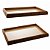 Bandeja De Madeira, Sisal E Vidro 45x30 Ideal Para Moveis, Aparador e Cantinho Café  Wolff - Imagem 7