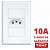 Tomada Simples 4x2 10A Completa Linha Evidence Branco Fame Moderna - Imagem 3