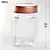 Porta Condimento Vidro 300ml Tampa Vidro Rosê - Caixa com 06 unidades - Imagem 1