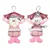 Guirlanda Boneco Neve-Noel Rosa 25cm Natal - Imagem 1