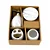 Kit Banheiro Cerâmica 4 Pçs Marmore Branco - Imagem 2