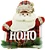 Pendente Placa com Boneco Guizo HoHoHo 24cm Natal - Imagem 1
