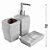 Kit Banheiro de Porcelana 3 Pçs Emerald Branco - Imagem 1
