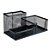 Organizador de Mesa 3 Divisórias Aramado Preto - Imagem 1
