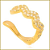Piercing Micro Zircônia Dourado - Imagem 1