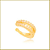 Piercing Fileiras Micro Zircônia Dourado - Imagem 1