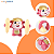 Brinquedo Infantil Gira Macaco Com banana Com Luz E Som Toys - Imagem 7