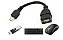 Cabo OTG Adaptador Micro USB/USB Conecte Pen Drive Mouse etc - Imagem 1