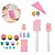 Kit Confeiteiro 7 Peças Silicone Pincel Espátula Decoração - Imagem 1
