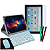 Capa Teclado p/ Tablet Fire HD 10 kit Película Caneta Mouse - Imagem 1