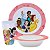 Kit Refeição Infantil de Personagens C/ 3 Peças Prato + Copo - Imagem 2