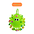 Mania Flofys Bola Zoiudo Colorida Squishie com luzes de apertar - Imagem 5