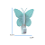Kit com 3 Ganchos Adesivos Borboleta Multiuso Rosa ou Azul Decorativo - Imagem 11