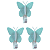 Kit com 3 Ganchos Adesivos Borboleta Multiuso Rosa ou Azul Decorativo - Imagem 3