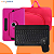Capa Giratória kit com Teclado Touchpad Rosa p/ Tablet M10 Q10 + Bolsa - Imagem 2
