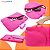 Capa Giratória kit com Teclado Touchpad Rosa p/ Tablet M10 Q10 + Bolsa - Imagem 3