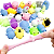 Kit 4 Minis Squishy Bichinho Macio De Apertar Coloridos - Imagem 1