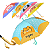 Guarda-chuva infantil Automático com Apito Desenho Animado - Imagem 3